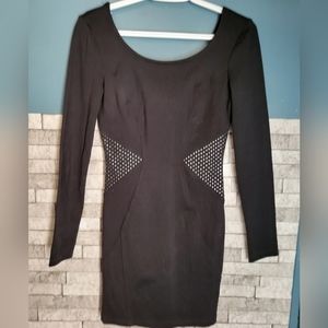 BCBGENERATION Size XS Long Sleeve Mini Bodycon Dress Little Black Dress‎